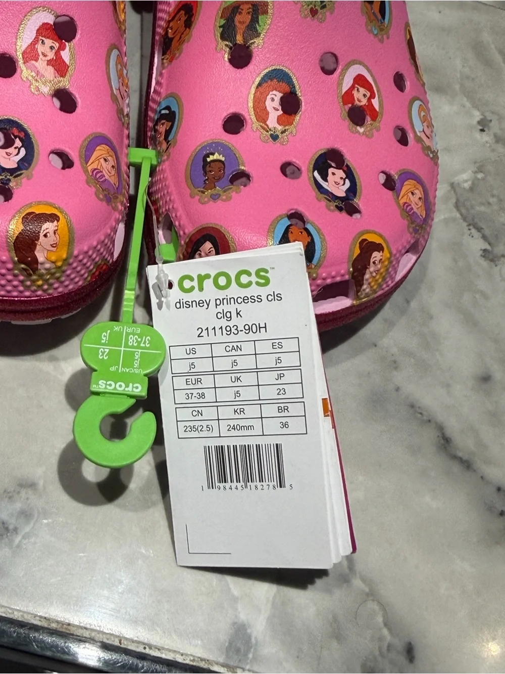 Kids' Pink Disney Princess Clog-Style Slip-Ons